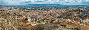 Murcia Prints: Great panoramic view of the city of Lorca in the province of Murcia Spain