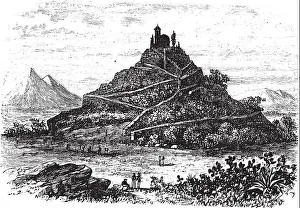 Refuge Prints: Great Pyramid of Cholula or Tlachihualtepetl in Puebla