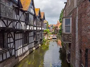 Canterbury Prints: Great Stour from High Street Canterbury
