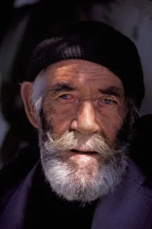 Agios Prints: Greece, Crete, Agios basilios village, old cretan man portrait