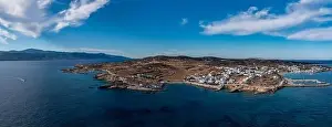 Koufonisi Prints: Greece, Pano Koufonisi island aerial drone panoramic view