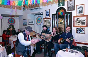 Saronic Prints: greece saronic islands egina a restaurant with rembetika music