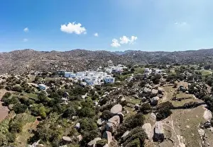 Whitewashed Prints: Greece. Tinos island Cyclades. Panoramic view of house at Volax village