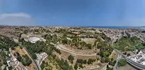 Siracusa Prints: The Greek theatre of Syracuse lies on the south slopes of the Temenite hill