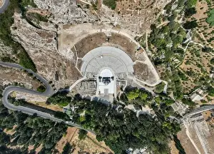 Siracusa Prints: The Greek theatre of Syracuse lies on the south slopes of the Temenite hill