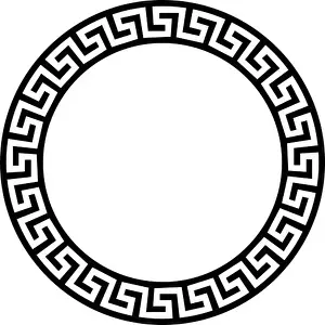 Mantra Prints: Greek Versace Circular Pattern