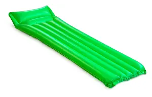 Mattress Prints: Green floating pool raft isolated on white