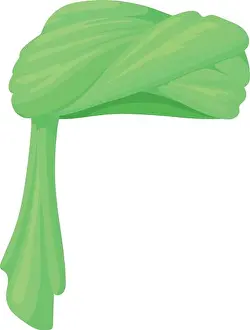 Rickshaw Prints: Green man turban. Arabian headdress