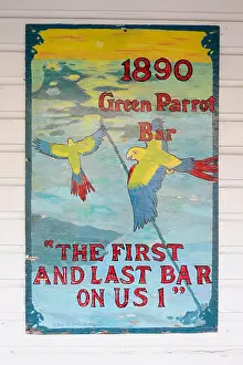 Southernmost Prints: Green Parrot Bar sign, “First and Last Bar on US 1” Landmark Bar opened 1890