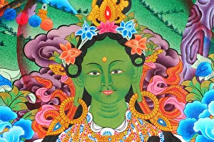 Awakening Prints: Green Tara thangka from Nepal