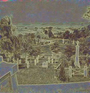 1902 Prints: Greenwood Cemetery. View of South Brooklyn