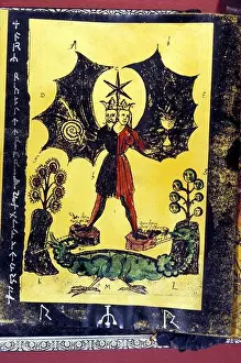 Paranormal Prints: GRIMOIRE demons Illustration from a personal grimoire designed to accommodate witchcraft recipes and spells