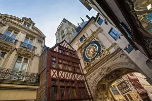 Astronomical Prints: The Gros Horloge is a fourteenth-century astronomical clock in Rouen Normandy