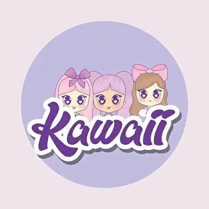 group of cute kawaii girls characters vector illustration design