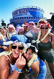 Women Only Prints: A group of happy women in fancy dress celebrating a Hen party