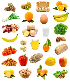 Paprika Prints: group of healthy food with fruits