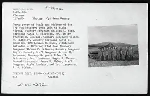 Vietnam Prints: Group photo of Staff and Officers from 1st 175 Gun Battery in Vietnam
