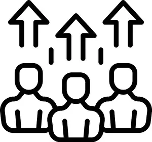 Meditate Prints: Group skill level icon outline vector. Goal career. Learn brain