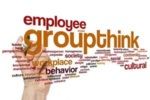 Meaning Prints: Groupthink concept word cloud background
