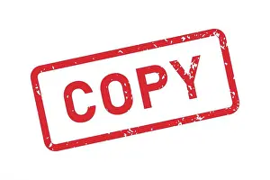 Watermark Prints: Grunge Copy word rubber stamp. Copy red sign sticker set