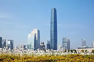 Intersection Prints: GUANGZHOU - NOV 23: Guangzhou International Finance Centre