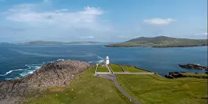 Gubbacashel Point at the entrance of Broadhaven Bay with the historic Ballyglass Lighthouse
