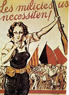 GUERRA CIVIL ESPAÑOLA 1936 - 1939. CARTEL DE PROPAGANDA DEL BANDO REPUBLICANO
