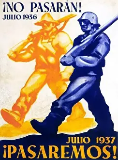 GUERRA CIVIL ESPAÑOLA (1936-1939). CARTEL PROPAGANDISTICO sobre la guerra