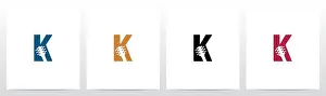 Bass Prints: Guitar Head On Letter Logo Design K