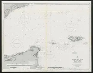 Somalia Prints: Gulf of Aden. Yemen Somalia Socotra. Admiralty nautical sea chart 1930 old map
