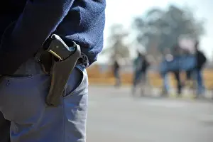 Holder Prints: The gun of a South African police officer