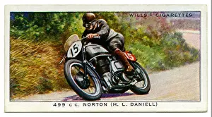 Mans Prints: H. L. (Harold) Daniell's 499 cc Norton motor cycle