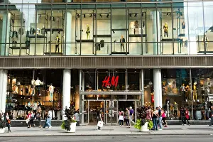 Shopfront Prints: H & M on Fifth Avenue in New York City, America, USA