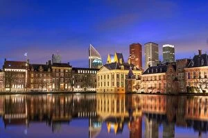 Images Dated 1st March 2020: The Hague, Netherlands cityscape at night