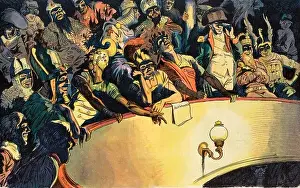 Richard Prints: The Hague Peace Conference - A Laugh from the Gallery - Illustration shows a visitors gallery at the 2nd Peace