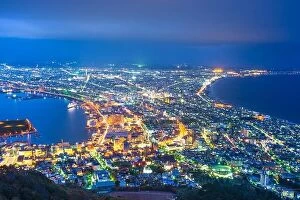 Images Dated 25th October 2012: Hakodate, Hokkaido, Japan city skyline from Mt. Hakodate at night