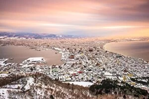 Images Dated 4th February 2017: Hakodate, Hokkaido, Japan dawn skyline in winter