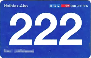 Tickets Prints: The Halbtax Abo is a Swiss public transport discount card