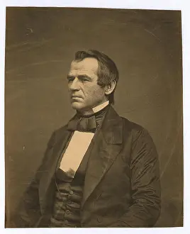 Presidents Prints: A half-length portrait of Andrew Johnson