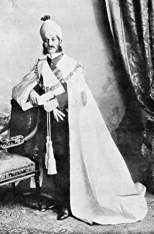 Hyderabad Prints: Halftone portrait of His Highness