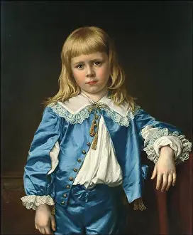 Ausbildung Prints: Halle Samuel Baruch - the Blue Boy - German School - 19th Century - Halle Samuel Baruch - the Blue Boy - German School