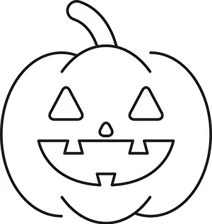 halloween pumpkin with face style line icon vector illustration design