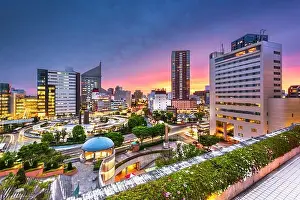 Hamamatsu City, Shizuoka, Japan downtown skyline at twilight