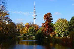 Autumn Colors Prints: hamburg, heinrich hertz turm, alster, heinrich-hertz-turms, alsters
