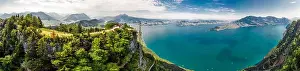 Hammetschwand elevator in Alps near Burgenstock with the view of Swiss Alps and Vierwaldstattersee, Switzerland, Europe
