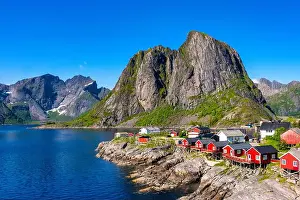 Adventure Island Prints: Hamnoy Reine, Lofoten Islands, Norway, Picturesque Fishing Village and Majestic Mountains