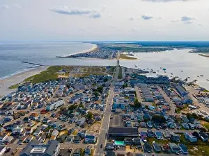 Blvd Prints: Hampton Beach village, Hampton River mouth to the ocean aerial view and Hampton Beach State Park