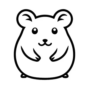 Design Drawing Prints: hamster icon or modern line symbol