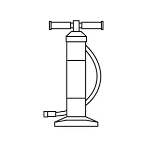 Gauge Prints: Hand bicycle or car pump icon, outline style