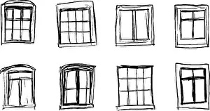 Designs Prints: Hand-Drawn Window Designs Collection